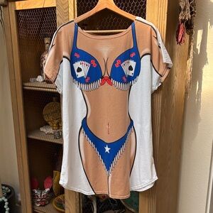 Vintage Body Dreams Bikini Body Beach Cover Up T-Shirt Dress